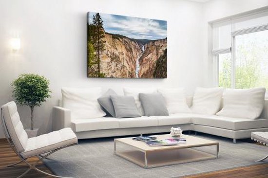 Yellowstone États-Unis Toile 180x120 cm - Tirage photo sur toile (Décoration murale salon / chambre) XXL / Groot format!