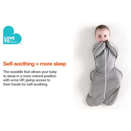 Love to dream - Swaddle UP inbakerslaapzak stage 1 small grijs