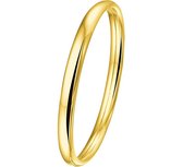 The Jewelry Collection Bangle Dop Halfronde Buis 6 X 64 mm - Geelgoud