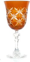 Kristallen wijnglazen - Goblet MARYS CLASSIC - amber - set van 2 - gekleurd kristal