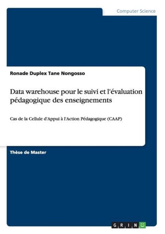 Data warehouse pour le suivi et l'evaluation pedagogique des ... - cover