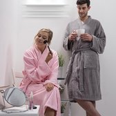 Comfy Co Kimono Robe badjas, Kleur Wit Maat S/M