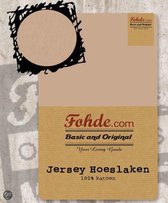 Fohde Hoeslaken Jersey hoeslaken - 160 X 210 cm - Zand