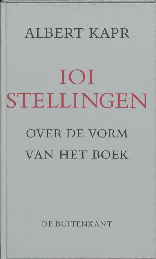 101 stellingen over de vorm van het boek - cover