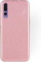 Huawei P20 Pro Hoesje - Glitter Back Cover - Roze