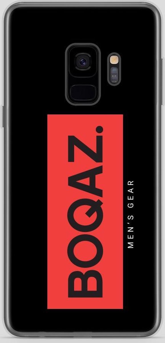 BOQAZ. Samsung Galaxy S9 hoesje - Labelized Collection - Red print BOQAZ