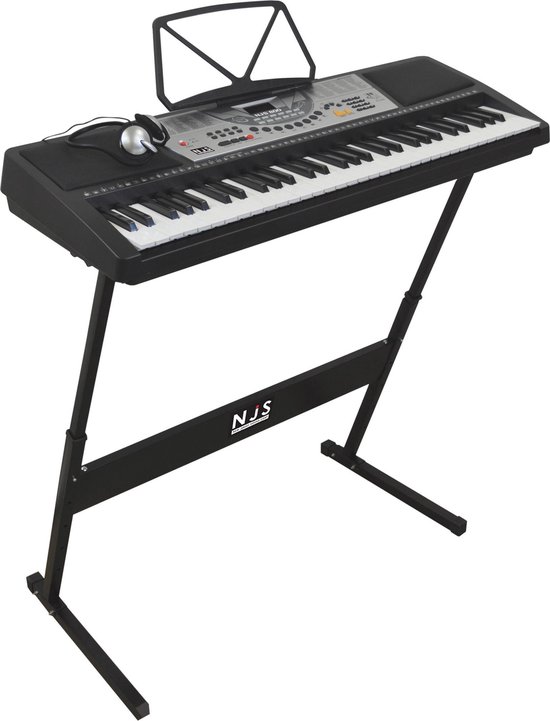 Verzending Afdaling Onderzoek NJS800 full size complete keyboard set met 61 piano style toetsen | bol.com