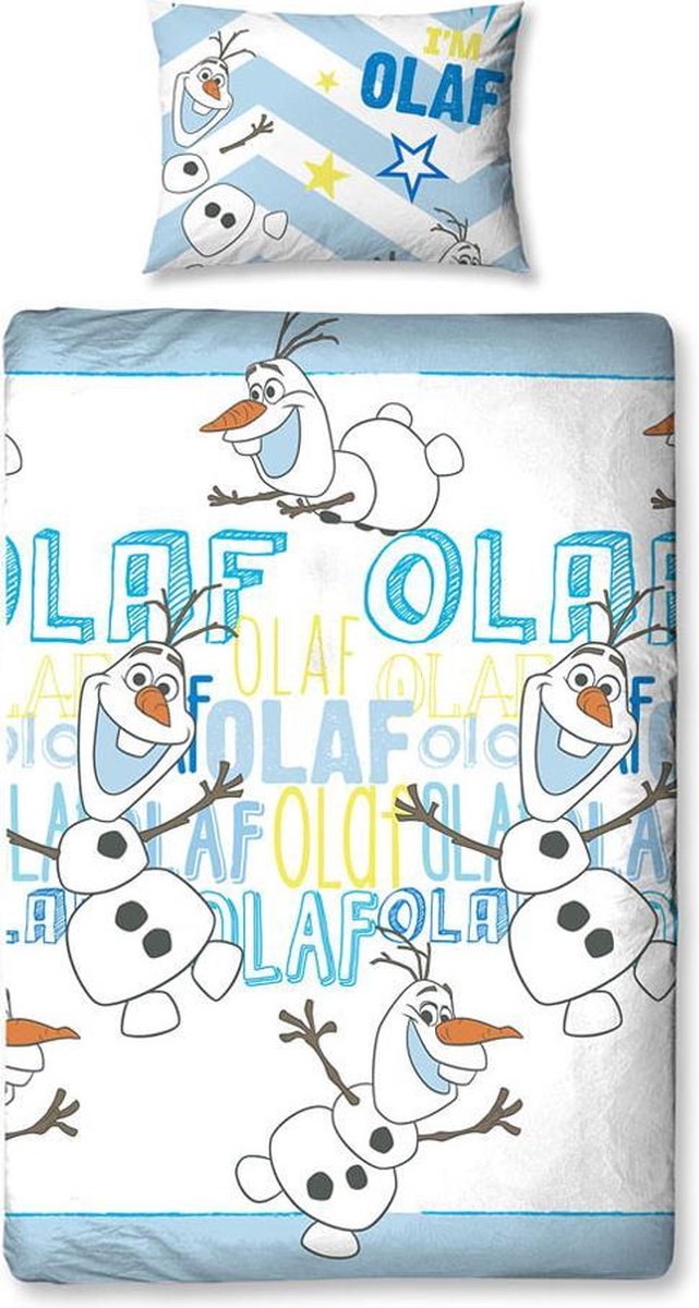 weg Toeschouwer Geweldig Disney Frozen Olaf - Dekbedovertrek - 135x200 cm - Wit | bol.com