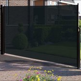 Windscherm - 180x300 - Zwart/Zwart - Doorzichtig - Oprolbaar - Aluminium - Privacy