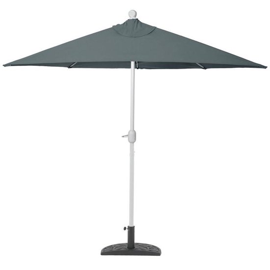 ontmoeten gebaar bedrag Halve parasol muurparason balkon parasol antraciet met voet 270 cm | bol.com