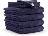 Walra Badgoedset - 4x badhanddoek 60x110 cm + 4x washandjes 16x21 cm - Navy