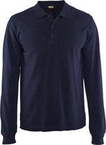 Blåkläder 3388-1050 Piqué long sleeve Marineblauw maat S