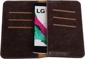 Mocca Pull-up Medium Pu portemonnee wallet voor LG Optimus L9 II