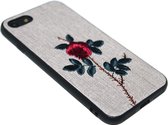 Geboorduurd rozen hoesje Geschikt Voor iPhone 8 / 7