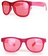 roze glitterbril