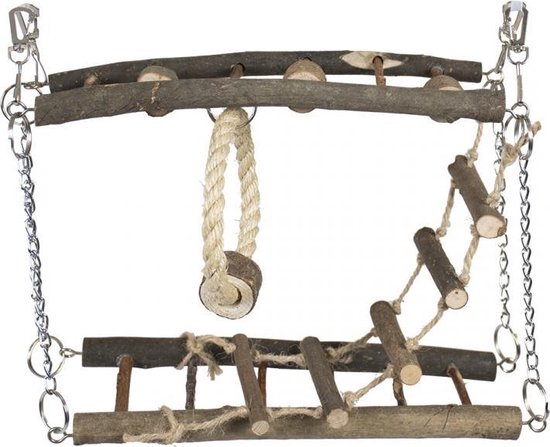 Houten natuurlijke hangbrug 27x17x7cm