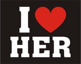 """Shoe stickers I love her"" | schoen sticker | sticker (2stuks )