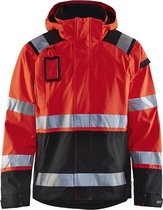 Blåkläder 4987-1987 Shell jack High Vis ongevoerd Rood/Zwart maat S