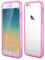 Apple iPhone 6 6G 4.7 Inch Bumper case Roze Pink + Transparant