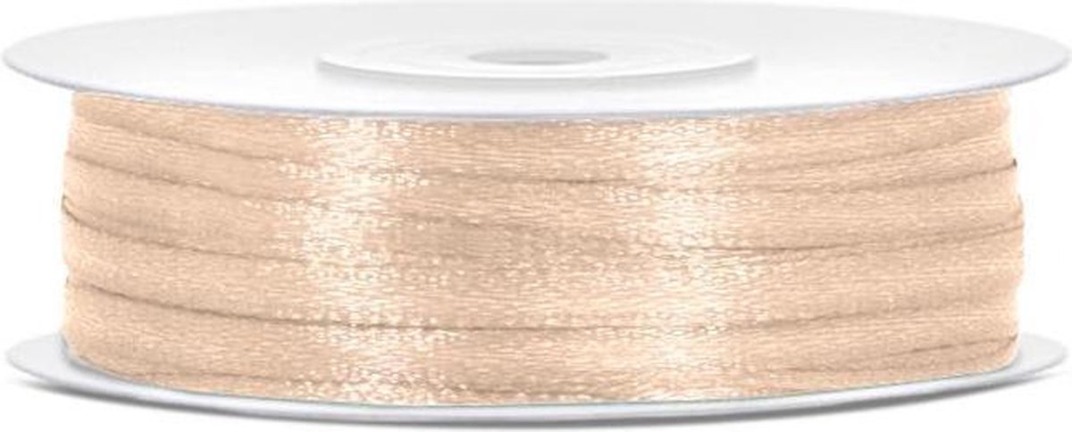 Partydeco - Satijn lint cream 3mm/rol 50m