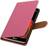 Bookstyle Wallet Case Hoesje voor LG X Power Roze