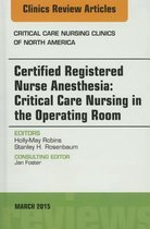 Certified Registered Nurse Anesthesia Cr