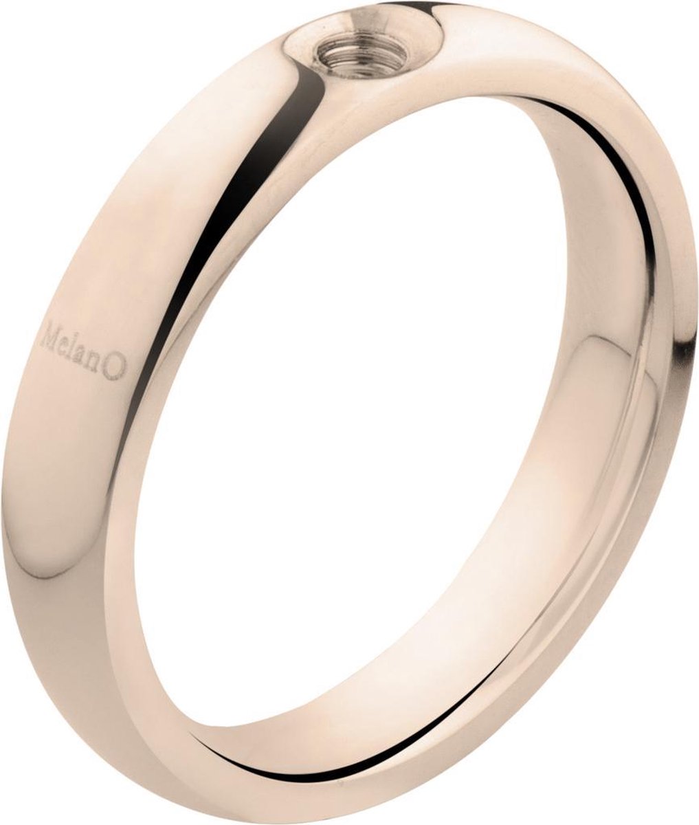 Melano Twisted Tracy ring - dames - roségoudkleurig - 4mm - maat 50