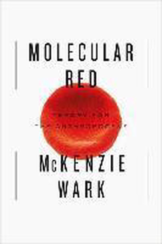 Boek "Molecular Red" van McKenzie Wark met een rode cirkel.