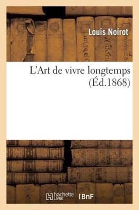 Sciences- L'Art de Vivre Longtemps - cover
