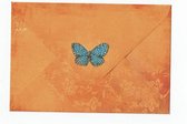 Luxe Gekleurde Enveloppen - 200 stuks - Oranje / Vlinder - B6 - 175X120 mm - 100grms - 2 X 100 enveloppen