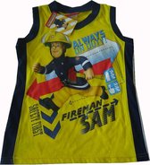 Geel zomers shirt van Brandweerman Sam maat 86/92
