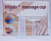 Massage cup siliconen voor gezicht / faciale cupping,  3.6 cm + tijdelijk 1.5 cm cup gratis, KLEUR TRANSPARANT