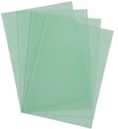 Schutbladen glass A4 -200 micron transparant / groen