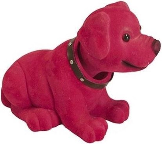 Kneden absorptie Civiel Silly knikkend hondje voor auto Nodding dog - Kleur - Roze | bol.com