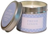 The Country Candle Company Dot Tin Fresh Linen polka - Geurkaars