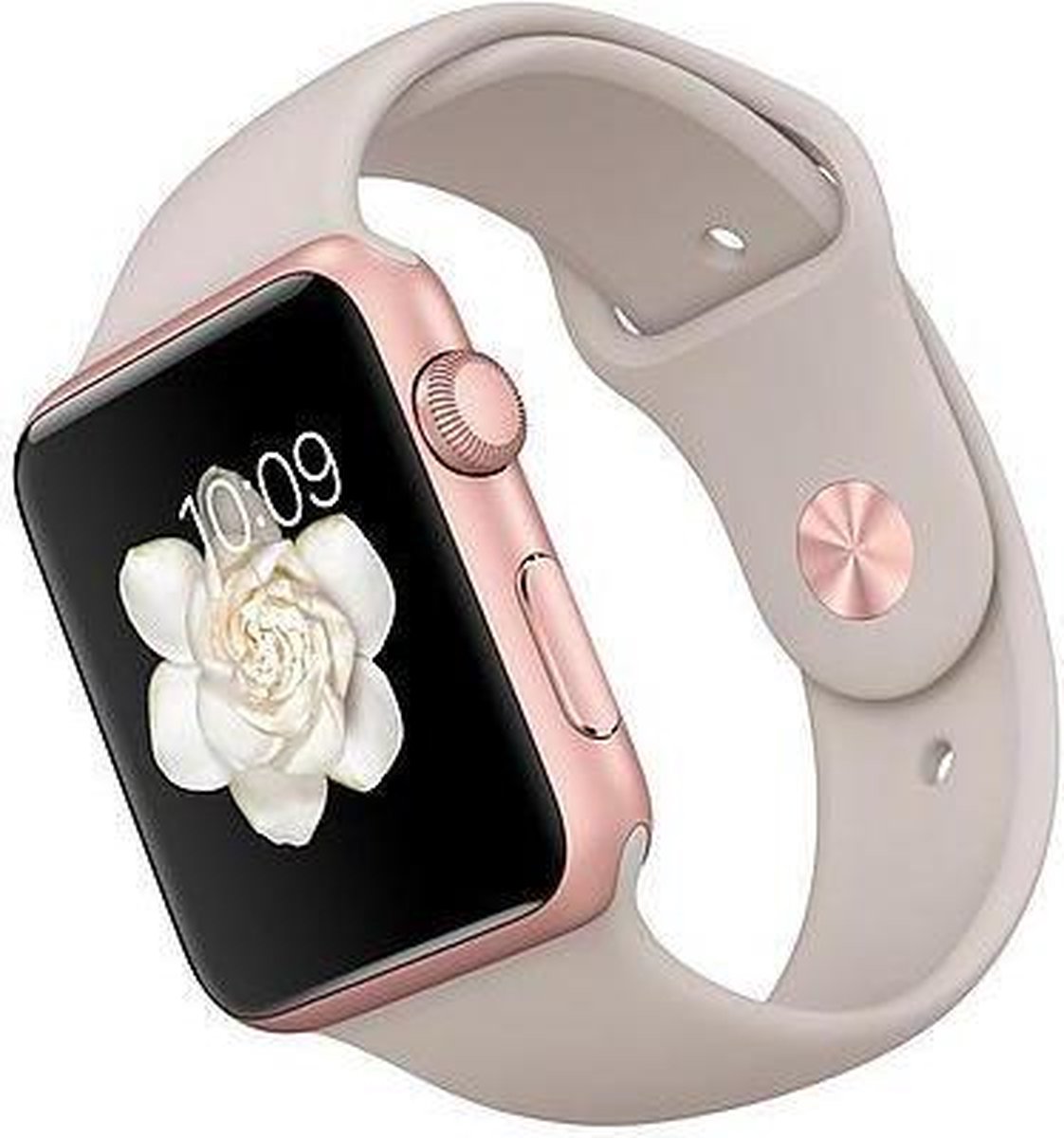 Apple Watch 42mm rose gold case met stone sportband MLC62FD/A | bol.com