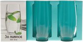 Nuance Longdrinkglazen | waterglazen | 3 Stuks | Water Glass | Waterglas | Beker | 36cl.12