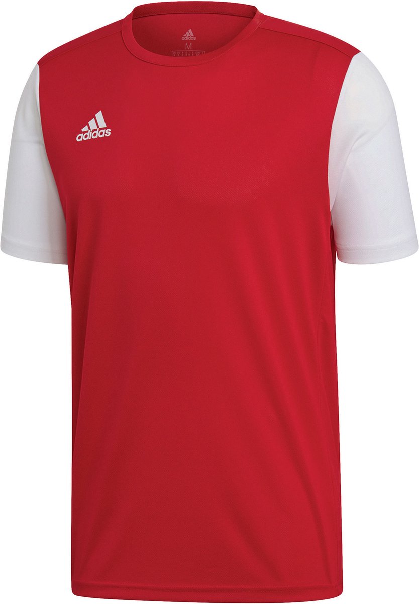 Adidas Estro 19 Shirt Korte Mouw Kinderen - Rood / Wit | Maat: 116