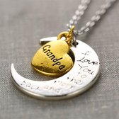Opa ketting, I love you to the moon and back