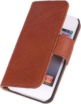 BestCases.nl Polar Echt Lederen Bruin Apple iPod Touch 5 Bookstyle Wallet Hoesje