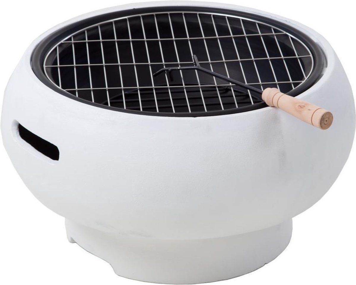 BBGrill TUB-W Portable BBQ D30cm | Witte draagbare barbecue