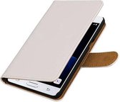 Mobieletelefoonhoesje.nl - Effen Bookstyle Hoesje Voor Samsung Galaxy J3 Pro Wit