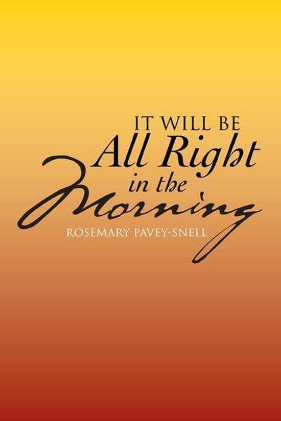 It Will Be All Right in the Morning - cover