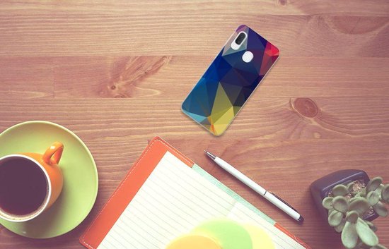 TPU étui pour Samsung Galaxy A20e Coque Polygon Noir
