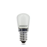 Groenovatie LED Koelkastlamp E14 Fitting - T22 - 2W - 51x22 mm - Warm Wit