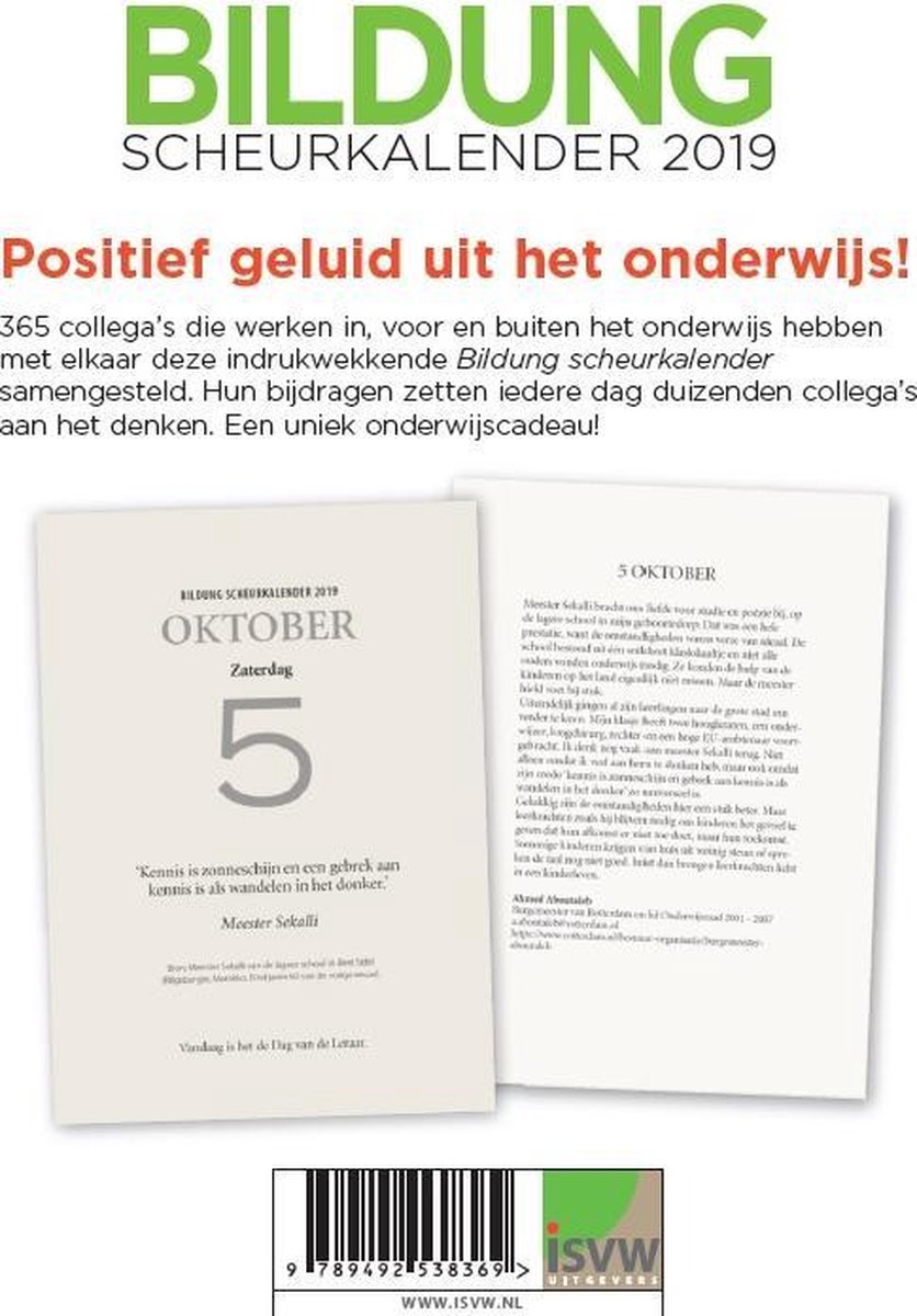 Bildung scheurkalender 2019