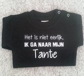 Shirt Het is niet eerlijk, ik ga naar mijn tante | lange mouw | zwart | maat 62-68