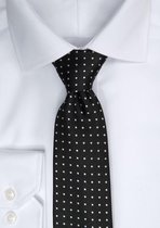 J. Harvest & Frost stropdas gestippeld - 2910100 - Zwart / wit