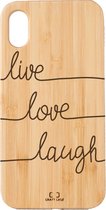 Bamboe telefoonhoesje Live Love Laugh - Craft Case - Iphone X