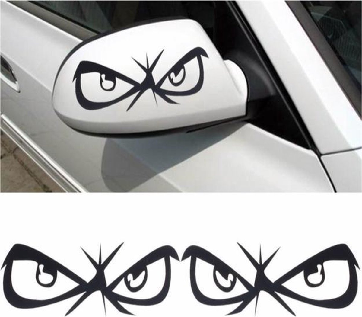 Autodomy Autospiegelsticker met gestreept design, verpakking met